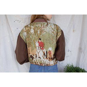 Vintage Silk Windbreaker. 80s Bomber Jacket